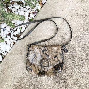 COACH Snake Print Leather Crossbody